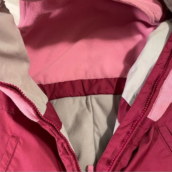 Marker Girls Size 4 Bib Pink Insulated Snow Ski Pants Overalls Fleece - Picture 4 of 13